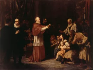 Escena Religiosa by Francisco Domingo Marques - Oil Painting Reproduction