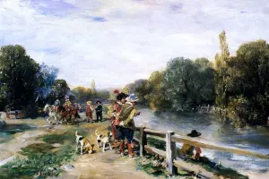 Figuras Junto al Rio by Francisco Domingo Marques - Oil Painting Reproduction