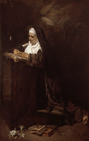 Monja Rezando by Francisco Domingo Marques - Hand-Painted Oil Painting Reproduction