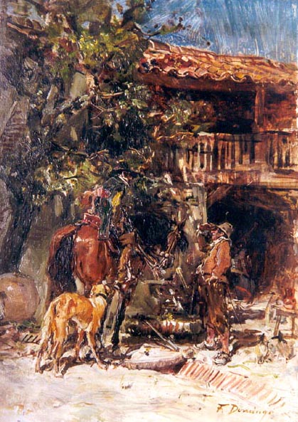 Paisaje con Caseron by Francisco Domingo Marques - Hand-Painted Oil Painting Reproduction