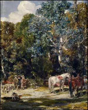 Paisaje en la Romeria painting by Francisco Domingo Marques