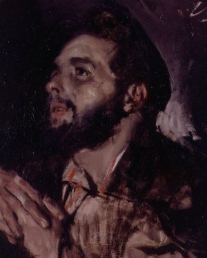 Retrato de D. Agustin Domingo, Hermano del Autor Oil painting by Francisco Domingo Marques