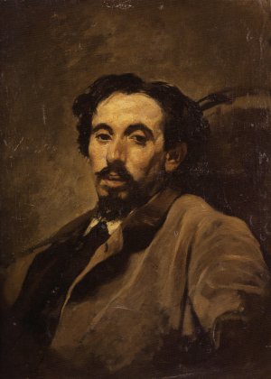 Retrato de Munoz Degrain Oil painting by Francisco Domingo Marques