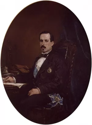 Retrato de Zorrilla Oil painting by Francisco Domingo Marques