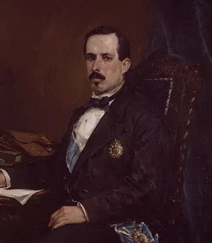 Retrato del Ministro de Fomento Manuel Ruiz Zorrilla by Francisco Domingo Marques - Oil Painting Reproduction
