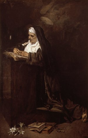 Santa Clara Oil painting by Francisco Domingo Marques
