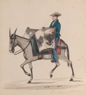 A baker on horseback by Francisco Fierro Oil Painting