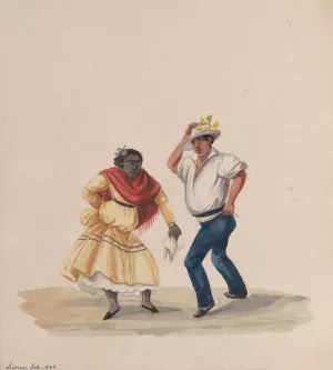 A man and a woman dancing by Francisco Fierro Oil Painting