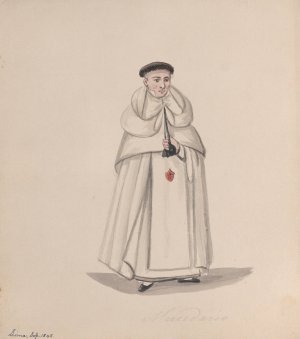 A priest from the Mercederian order by Francisco Fierro Oil Painting