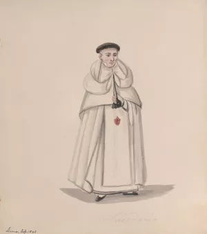 A priest from the Mercederian order by Francisco Fierro A priest from the Mercederian order by Francisco Fierro Oil Painting