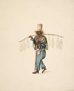 Bolero Indian Man with Staff by Francisco Fierro Oil Painting
