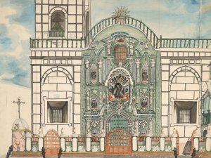 Facade of a Church, Lima by Francisco Fierro Oil Painting