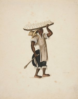 Indian Man Selling Butter by Francisco Fierro Oil Painting