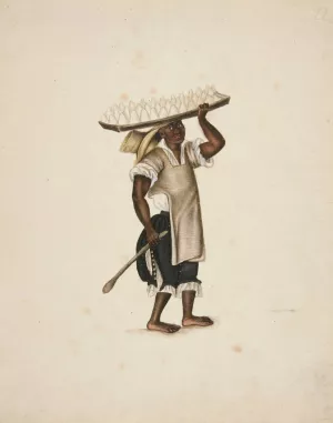 Indian Man Selling Butter by Francisco Fierro Oil Painting