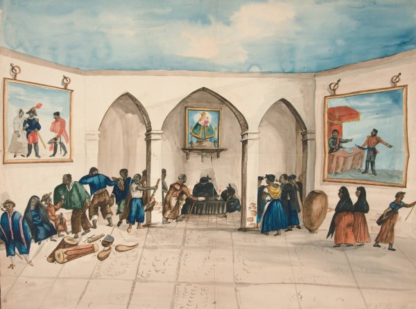 Interior of an Inn  by Francisco Fierro - Hand-Painted Oil Painting Reproduction