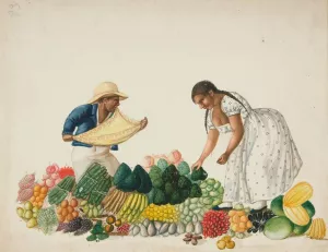 Market by Francisco Fierro Oil Painting