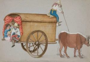 Prarie Schooner Drawn by two oxen by Francisco Fierro Prarie Schooner Drawn by two oxen by Francisco Fierro Oil Painting