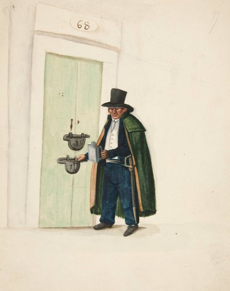 Store Watchman  by Francisco Fierro - Hand-Painted Oil Painting Reproduction