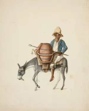 Water Vendor by Francisco Fierro Oil Painting