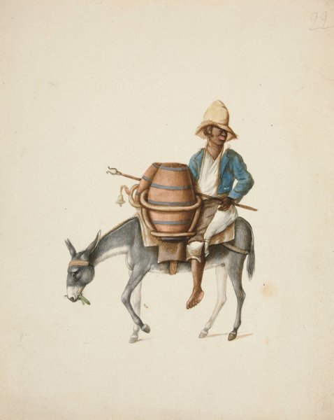 Water Vendor  by Francisco Fierro - Hand-Painted Oil Painting Reproduction