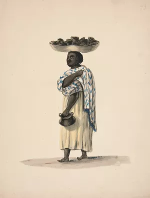 Women of Trujillo Selling Pots by Francisco Fierro Oil Painting