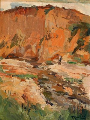 Barranco Oil painting by Francisco Gimeno Arasa