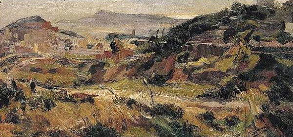 Paisaje de Montana by Francisco Gimeno Arasa - Hand-Painted Oil Painting Reproduction