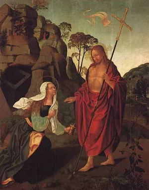 Apparition of Christ to Magdalene painting by Francisco Henriques