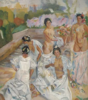 The Bath by Francisco Iturrino Oil Painting