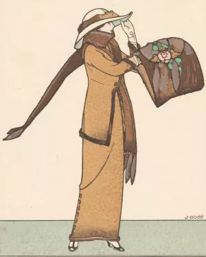 Au Revoir! Costume Tailleur pour la promenade by Francisco Javier Gose Oil Painting
