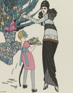 Les Preparatifs de Noel ; Robe d'apres-midi de Redfern by Francisco Javier Gose Oil Painting