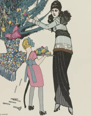 Les Preparatifs de Noel ; Robe d'apres-midi de Redfern by Francisco Javier Gose Oil Painting