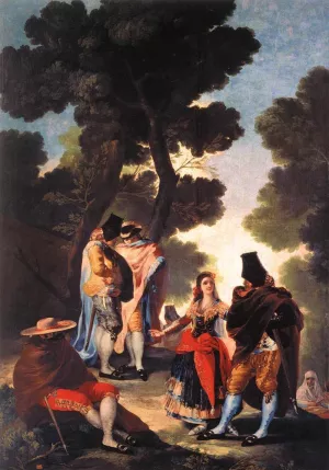 A Walk in Andalusia Oil painting by Francisco Goya
