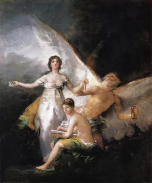 Allegory on the Adaption of the Constitution of 1812 by Francisco Goya - Oil Painting Reproduction