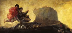 Asmodea painting by Francisco Goya
