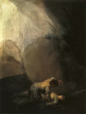 Brigand Murdering a Woman by Francisco Goya - Oil Painting Reproduction