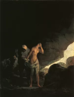 Brigand Stripping a Woman painting by Francisco Goya