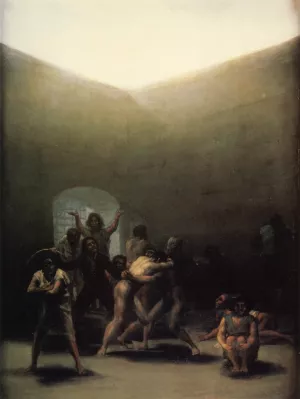 Courtyard with Lunatics by Francisco Goya Oil Painting