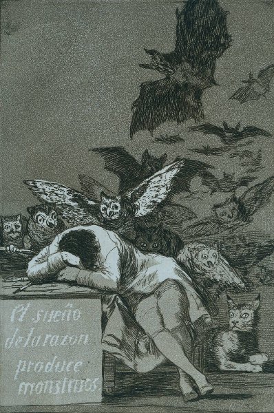 El Sueno de la Razon Produce Monstruos by Francisco Goya - Hand-Painted Oil Painting Reproduction