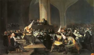 Inquisition Scene Oil painting by Francisco Goya