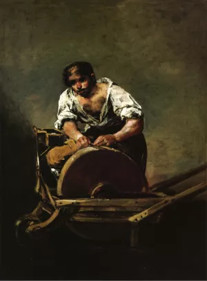 Knife Grinder by Francisco Goya - Oil Painting Reproduction