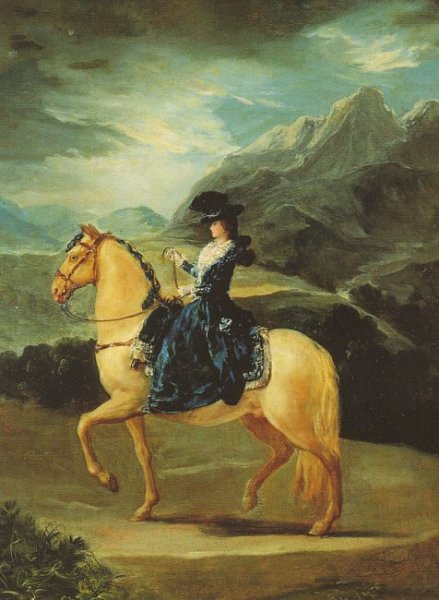 Maria Teresa of Vallabriga on Horseback by Francisco Goya - Hand-Painted Oil Painting Reproduction