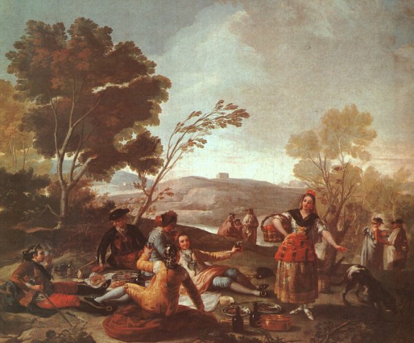 Main Product Photo of Picnic on the Banks of the Manzanares Painting by Francisco Goya