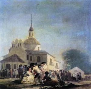 Pilgrimage to the Church of San Isidro by Francisco Goya Oil Painting