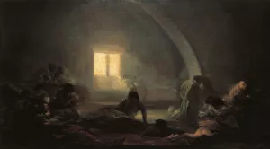 Plague Hospital Oil painting by Francisco Goya