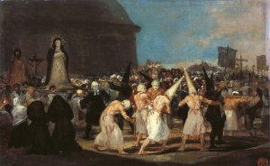 Procession of Flagellants Oil painting by Francisco Goya