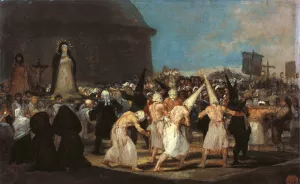 Procession of Flagellants Oil painting by Francisco Goya
