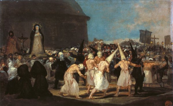 Procession of Flagellants by Francisco Goya - Hand-Painted Oil Painting Reproduction