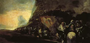 Promenade of the Holy Office by Francisco Goya - Oil Painting Reproduction