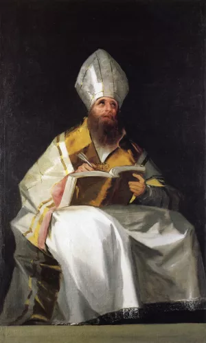 Saint Ambrose painting by Francisco Goya